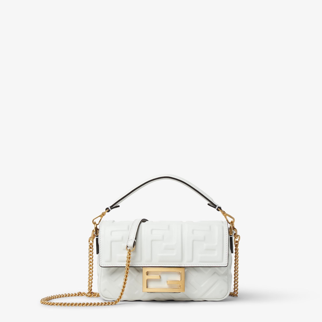 FENDI Baguette® Mini White leather bag - Image 1